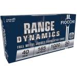 Fiocchi Shooting Dynamics 40 S&W Ammo 165 Grain Full Metal Jacket Truncated Cone 40SWFCMJ 50 Rounds