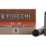 Fiocchi 44-40 Ammunition Cowboy Action FI4440CA 210 Grain Lead Round Nose Flat Point 50 rounds