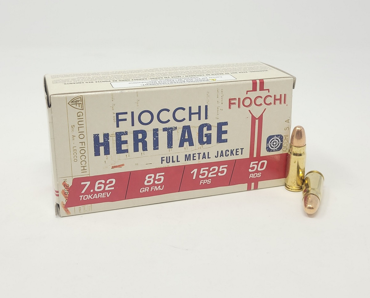 Fiocchi 7.62x25mm Tokarev Ammunition FI762TOK 85 Grain Full Metal Jacket 50 rounds