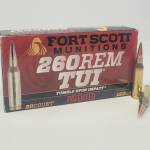 Fort Scott Munitions 260 Rem Ammunition FSM260123SCV2 123 Grain Solid Copper Spun 20 Rounds