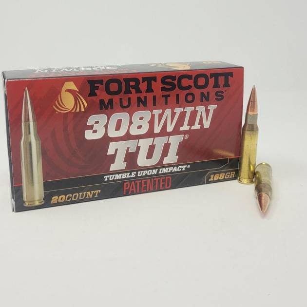 Fort Scott Munitions 308 Win Ammunition FSM308168SCV 168 Grain Solid Copper Spun 20 Rounds
