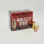 Fort Scott Munitions 45 ACP Ammunition FSM450180SCV 180 Grain Solid Copper Spun 20 Rounds