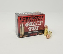 Fort Scott Munitions 45 ACP Ammunition FSM450180SCV 180 Grain Solid Copper Spun 20 Rounds