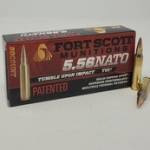 Fort Scott Munitions 5.56x45mm NATO Ammunition FSM556055SCV 55 Grain Copper Spun Full Metal Jacket 20 Rounds
