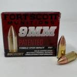 Fort Scott Munitions 9mm Luger Ammunition FSM9MM080SCV 80 Grain Solid Copper Spun 20 Rounds