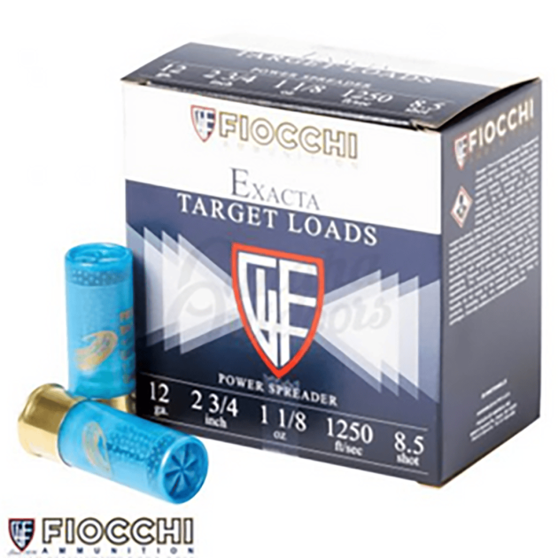 Fiocchi Exacta Target Power Spreader 12 GA 2.75" 1 1/8 oz # 8.5 25rd box