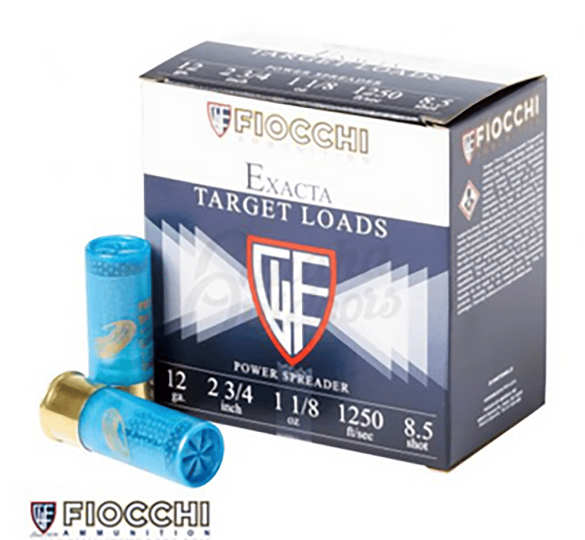 Fiocchi Exacta Target Power Spreader 12 GA 2.75" 1 1/8 oz # 8.5 25rd box