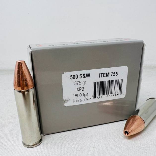 Underwood 500 S&W Magnum Ammunition UW755 375 Grain XPB Solid Copper Hollow Point 20 Rounds