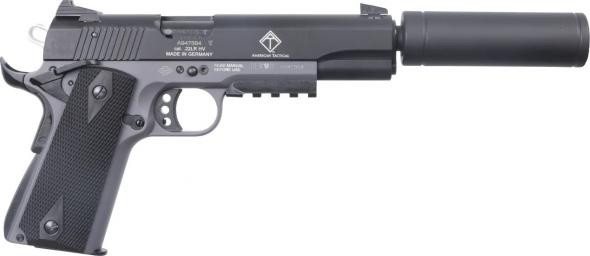 German Sport Guns 1911 5" w/ Faux Suppressor .22LR 10+1 Grey/Black