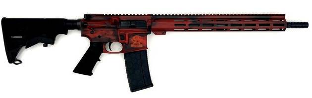 Great Lakes Firearms GL15223B-LRD 223 Wylde 16" 30+1 Battleworn Lipstick Red Cerakote/Nitride Barrel