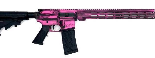 Great Lakes Firearms GL15223SSB-PPK 223 Wylde 16" 30+1 Battleworn Prison Pink Cerakote/Stainless Barrel