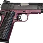 Great Lakes Firearms GL1911-45CSSCHY 1911 4.25" 8+1 Black/SS Barrel/Black Cherry