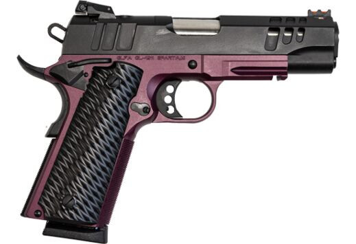 Great Lakes Firearms GL1911-45CSSCHY 1911 4.25" 8+1 Black/SS Barrel/Black Cherry