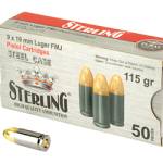 STERLING 9MM 115GR FMJ STEEL 50/1000