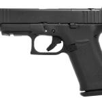 Glock 48 MOS 9mm black pistol with optic-ready slide and front rail