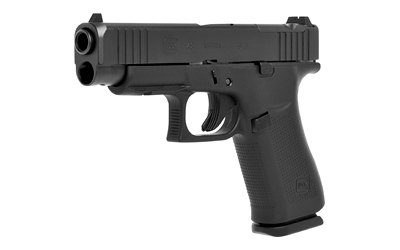 Glock 48 MOS 9mm black pistol with optic-ready slide and front rail