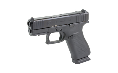 Glock 43X MOS 9mm black pistol with fixed sights and accessory rail