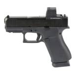 Glock 43X MOS 9mm pistol with black finish and 15-round capacity