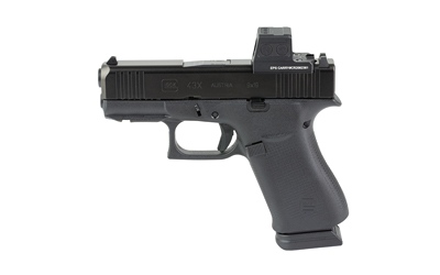 Glock 43X MOS 9mm pistol with black finish and 15-round capacity