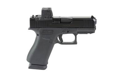 Glock 43X MOS 9mm pistol with black finish and 15-round capacity