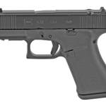 Glock 43X MOS 9mm pistol with optic-ready serrated slide and polymer frame