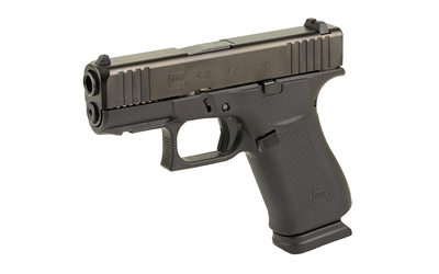 Glock 43X 9mm black pistol with front accessory rail