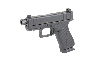 Glock 43X Blackout 2 9mm pistol with black finish and suppressor sights