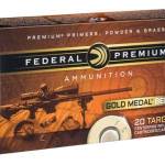 Federal 223 Rem Ammunition Gold Medal GM223BH73 73 Grain Berger Hybrid Open Tip Match 20 rounds