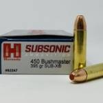 Hornady 450 Bushmaster Ammunition H82247 395 Grain Sub-X Subsonic Ballistic Tip 20 Rounds