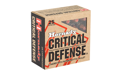 Hornady Critical Defense Handgun Ammo 9mm Luger 115 gr FTX 1140 fps 25/box
