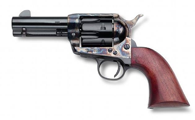 Pietta HF9CHS312NM GWII Posse 9mm 6 Rounds 3.5" Case Hardened/Blued/Wood