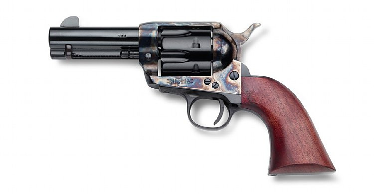 Pietta HF9CHS312NM GWII Posse 9mm 6 Rounds 3.5" Case Hardened/Blued/Wood
