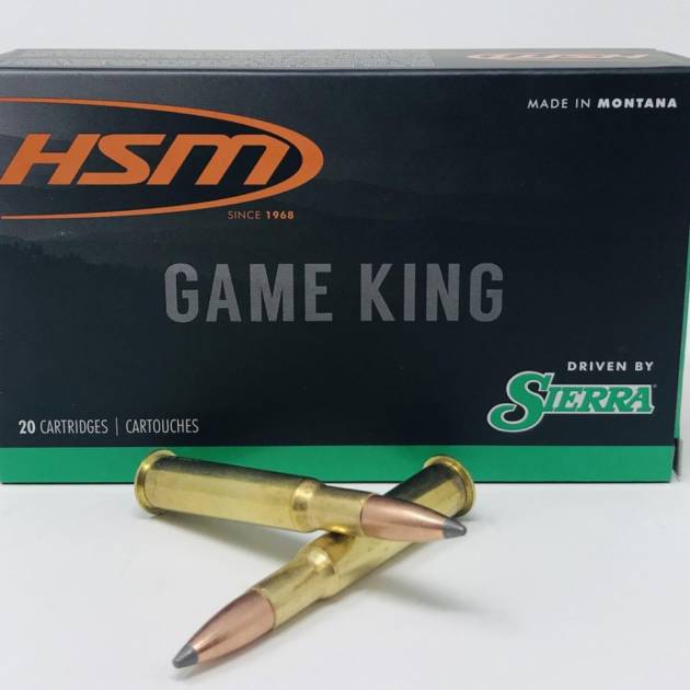 HSM 30-40 Krag Ammunition 3040Krag10N 165 Grain SBT GameKing 20 Rounds