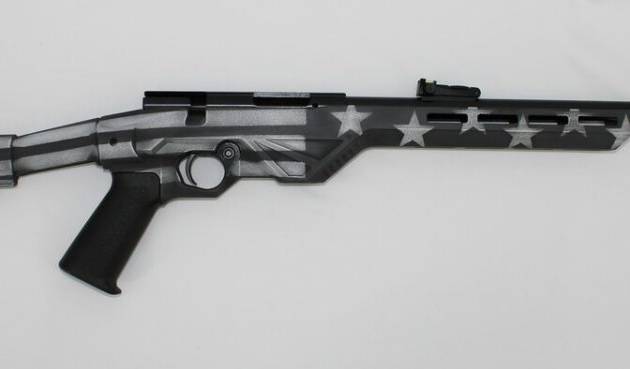 Citadel CIT22LRBLTUSG Trakr .22LR Bolt Action Rifle 18" 5+1 US Flag Grayscale
