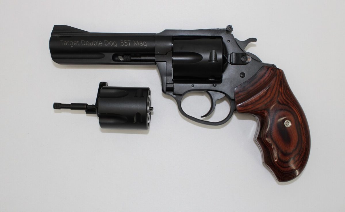 Charter Arms Model 13942 Target Double Dog .357 Magnum W/ 9mm Conversion Cylinder 4.2" 5 Rounds Black/Walnut