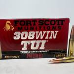 Fort Scott Munitions 308 Winchester Ammunition FSM308150SCV2 150 Grain Solid Copper Spun 20 Rounds
