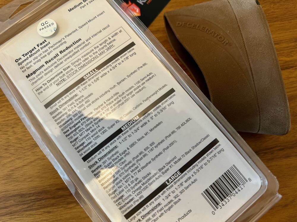 Pachmayr Decelerator Magnum Slip-On Recoil Pads - Medium Brown #04417 - Image 3