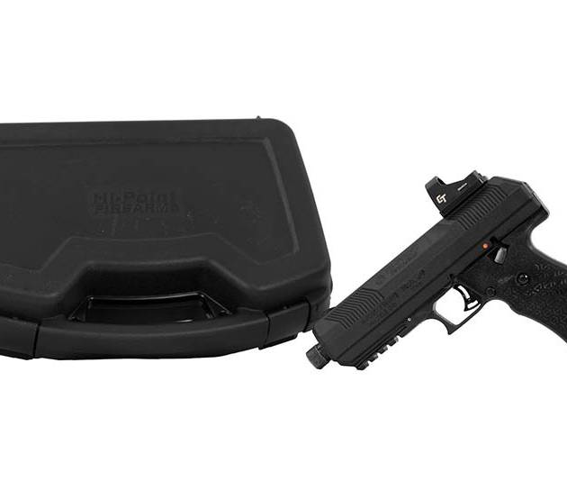 Hi-Point JXP10CTHC 10mm 5.2" 10+1 W/ Threaded Barrel, Crimson Trace Red Dot & Hard Case Black