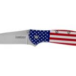 KERSHAW LEEK 3" USA FLAG/SLV