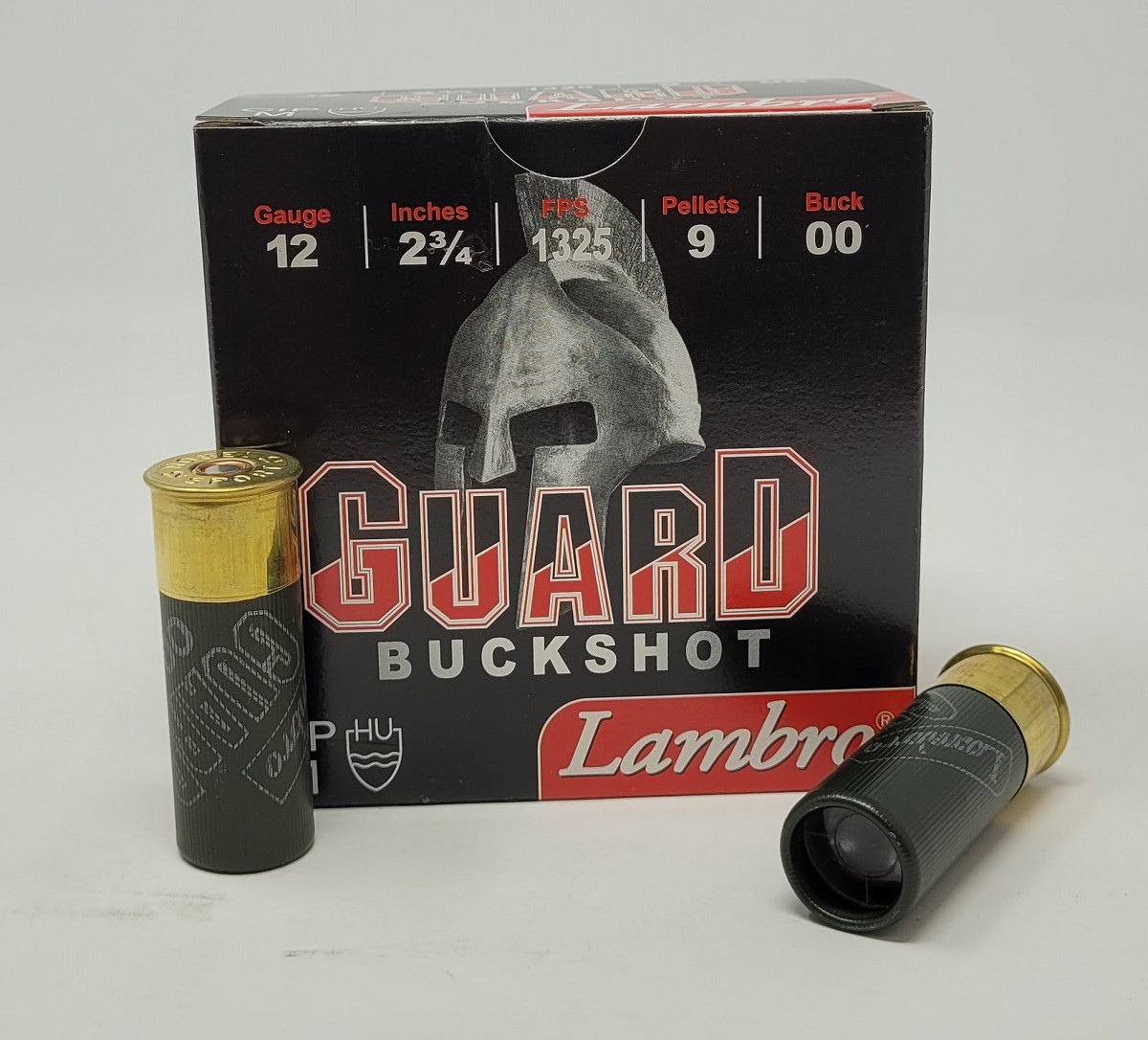 Lambro 12 Gauge Ammunition LAM12BUCK 2-3/4" 9 Pellet 00 Buckshot 1325fps 25 Rounds