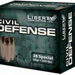 Liberty Ammo 38 Special Ammunition Civil Defense LACD38025 50 gr HP Fragmenting 20 rounds