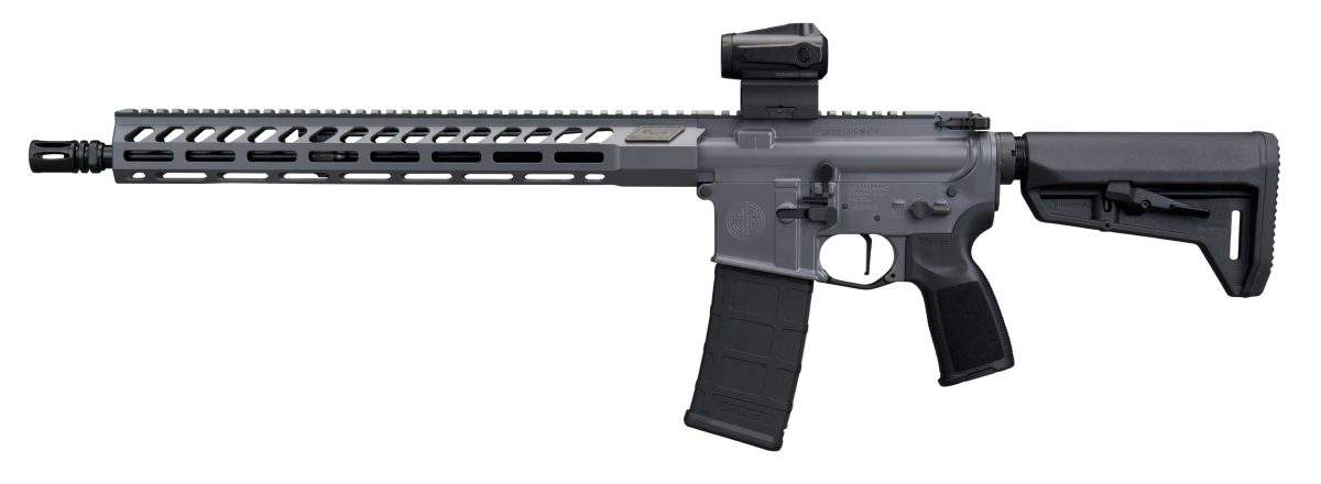 Sig Sauer M400 Forge 5.56 NATO rifle with 16-inch barrel and ROMEO-MSR Gen II optic