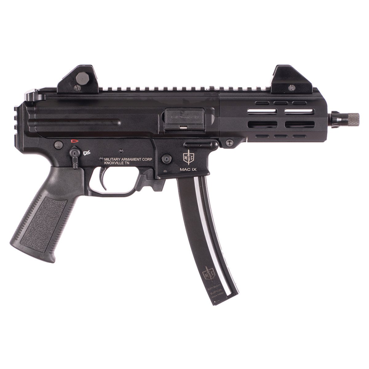 MAC 12755001 Mac IX 9mm Pistol 6.5" Barrel 30+1 Black