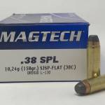 Magtech 38 Special Ammunition 38C 158 Grain Semi Jacketed Soft Point Flat 50 Rounds