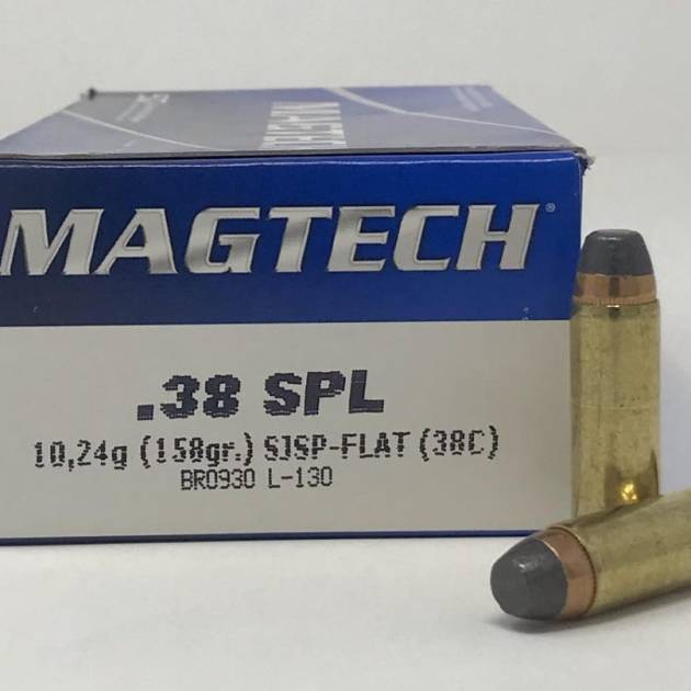 Magtech 38 Special Ammunition 38C 158 Grain Semi Jacketed Soft Point Flat 50 Rounds