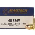 Magtech 40 Smith&Wesson Ammunition FMC-Flat MT40B 180 Grain 50 rounds
