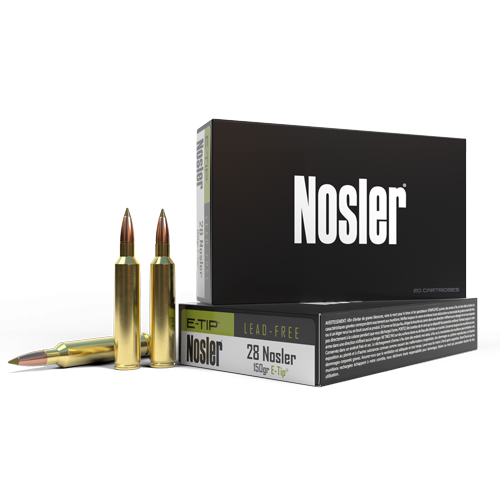 Nosler 28 Nosler Ammunition 40039 150 Grain E-Tip 20 Rounds