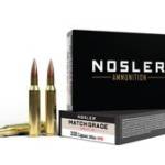 Nosler 338 Lapua Ammunition NOS43136 300 Grain Hollow Point Boat Tail 20 Rounds
