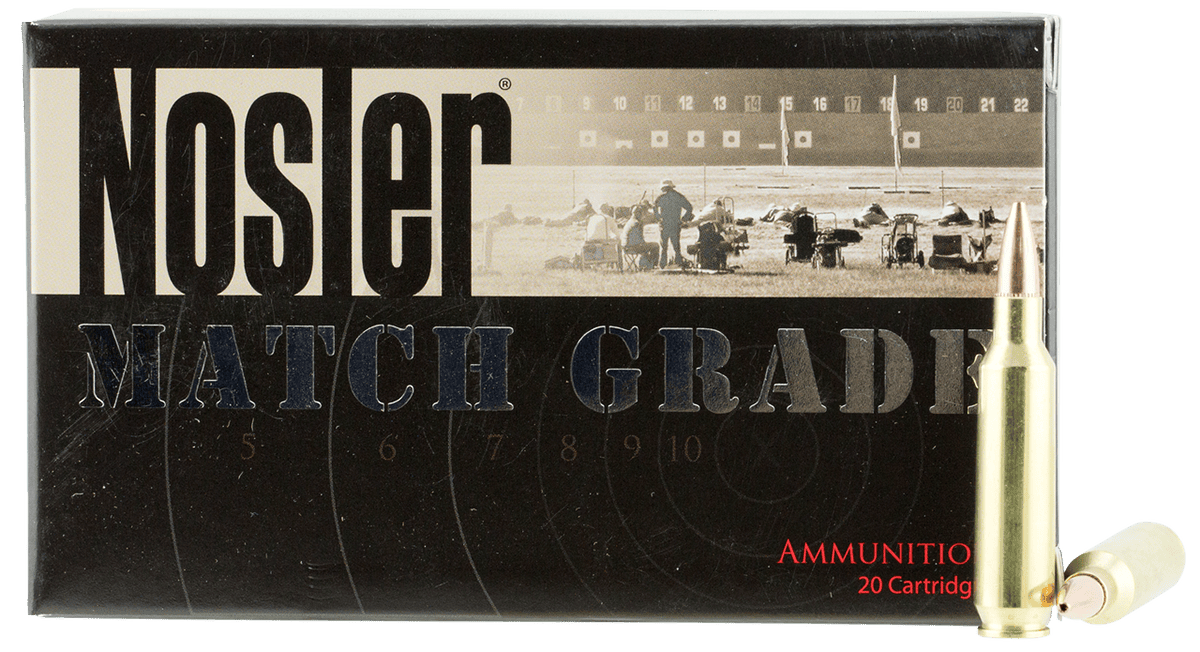 Nosler 22 Nosler Ammunition Match Grade 60016 77 Grain Custom Competition 20 Rounds