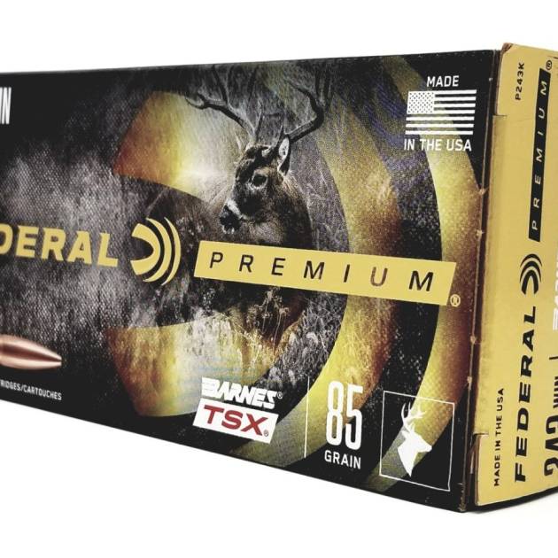 Federal 243 Win Ammunition TSX P243K 85 Grain Triple-Shock X 20 Rounds